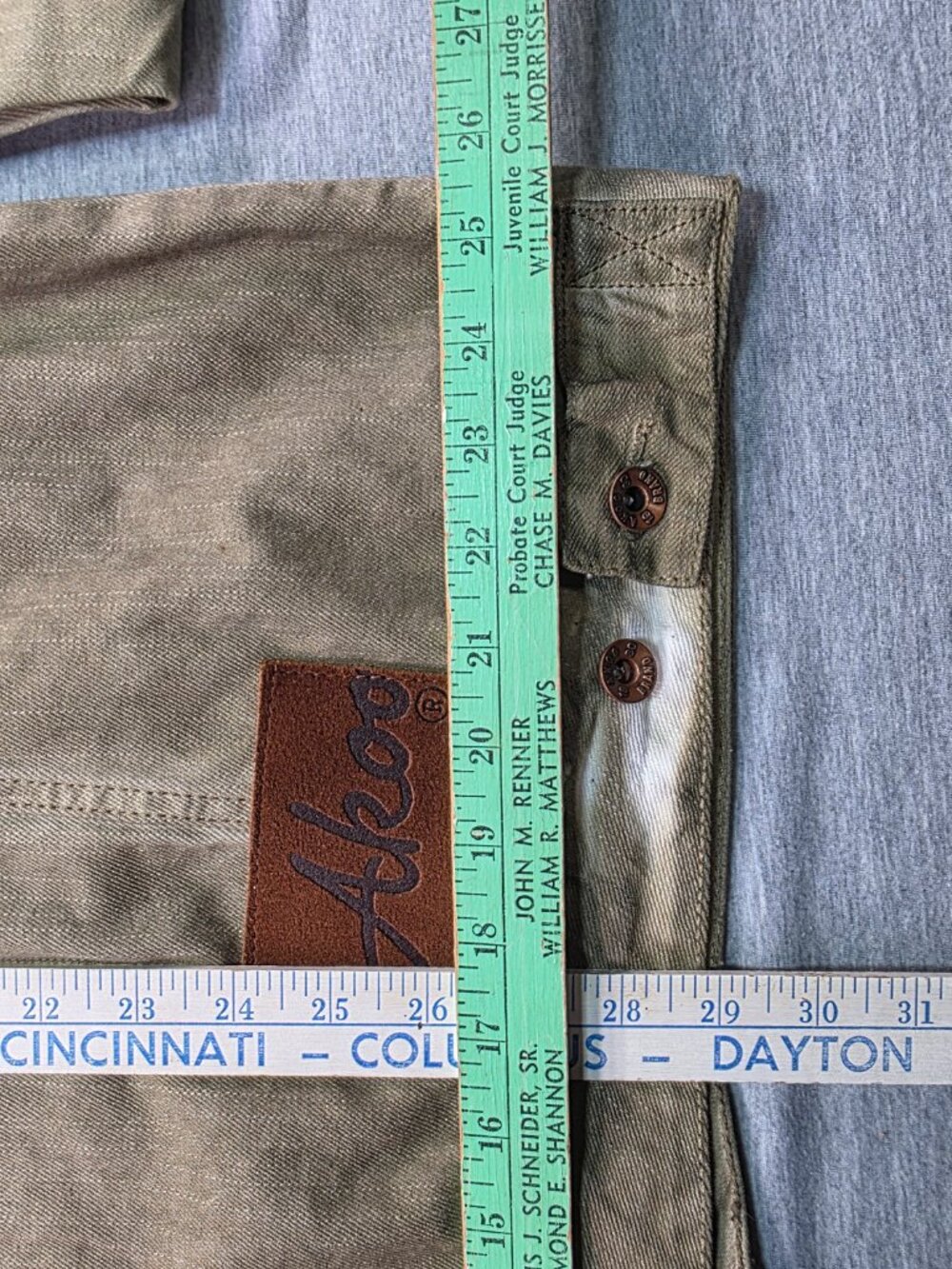 AKOO Brand Denim Vest & Jeans Set Khaki Distressed Vest 3XL / Jeans 38 - Picture 5 of 10